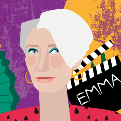 Emma Thompson portrait | Stefania Tomasich for CrunchyTales