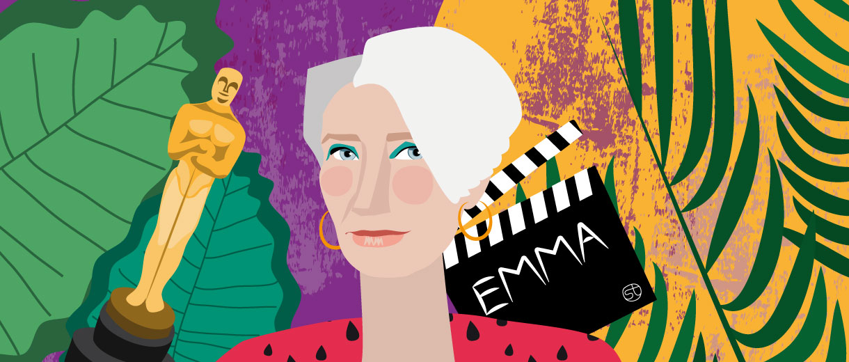 Emma Thompson portrait | Stefania Tomasich for CrunchyTales