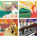 Seasons illustrations by Stefania Tomasich