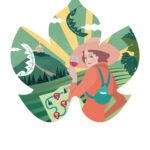 Illustration for a wine label