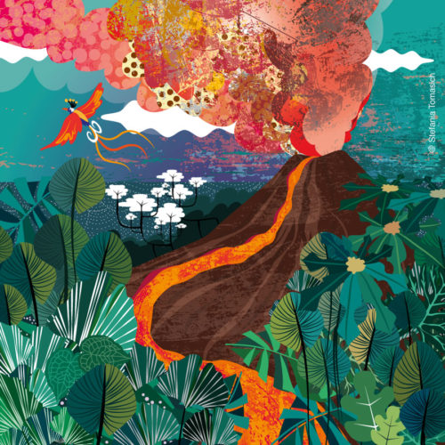 Illustration For Tapirulan Contest. Volcano | Super, Like The Power And Beauty Of Nature.