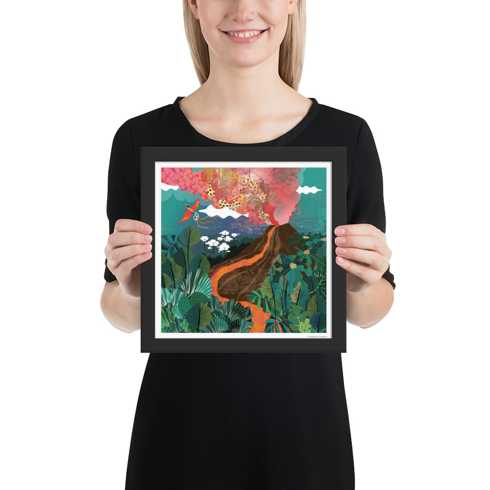Super Volcano Framed Poster